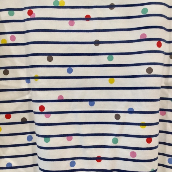 Joules 100% Cotton Polka Dot Striped Coastal Long Sleeve Top Sz 6 - Picture 8 of 13